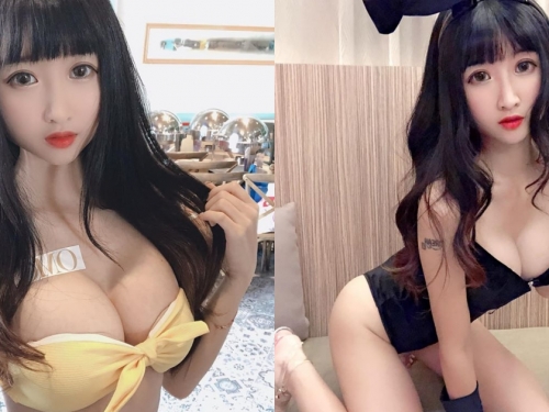 愛吃鬼正妹「阿乃Sinni」果然營養好！嬌小甜美卻「乳量豐沛」 朋友驚呼：快掉出來了！