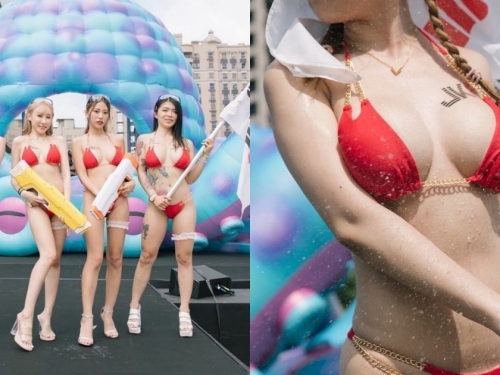 超強大巨乳翹臀出沒！「嵐芯語」火辣濕身餵奶酒，彈軟H罩杯讓人光看就醉！