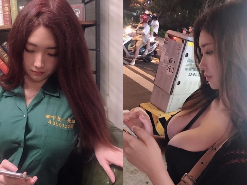 快回頭有奶妹！「北一女畢業生」制服下乳量爆炸，路邊滑手機「兇猛畫面」路人狂看
