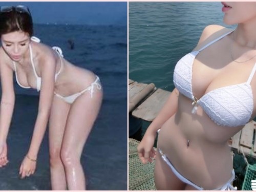 終於找到！海邊奶妹「白嫩大美乳」姿勢好犯規！大尺度畫面沒有極限…