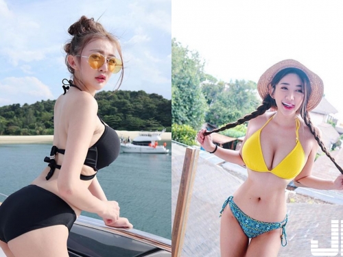 就算到了冬天也依然比基尼不要停！豪乳正妹「溫蒂」超養眼比基尼連發：真是太幸福了...