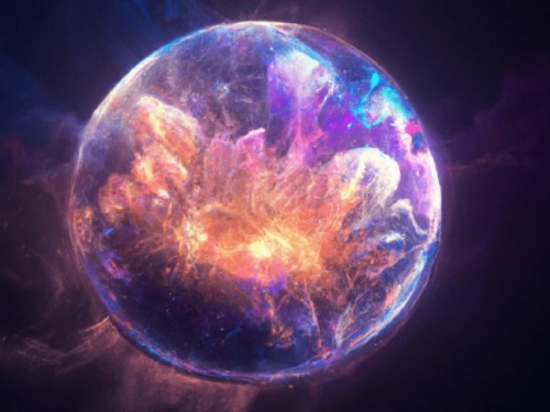 雙中子星碰撞引發之千新星爆炸，呈現完美球形輪廓