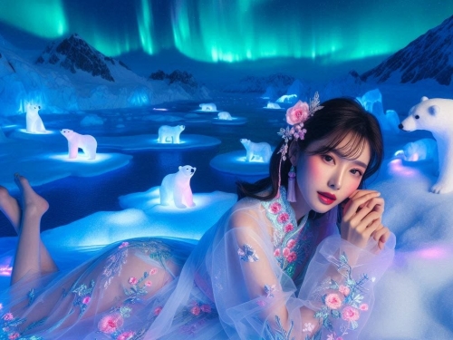 A girl who happened to meet at the North Pole