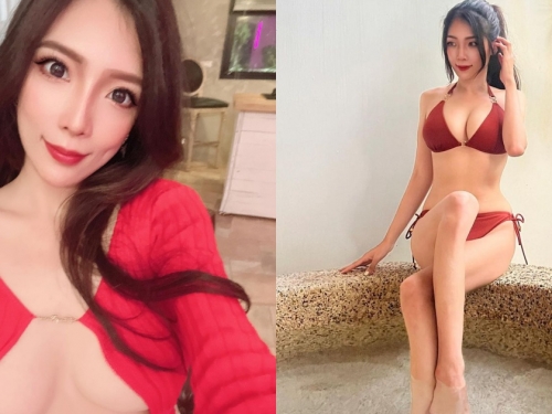 172cm長腿正妹「米可」穿搭太撩人，「E級雪乳」上衣罩不住南半球掉出！