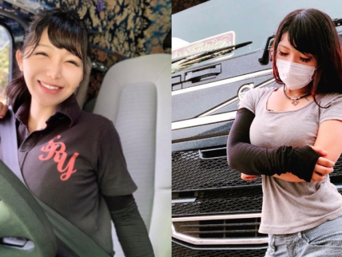 有夠兇！「正妹卡車司機」挺巨乳跑車　小蠻腰身段太性感
