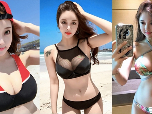 比基尼爆乳奶妹「沙灘拍攝」太犯規！超火辣女王套裝讓人看了熱血沸騰...