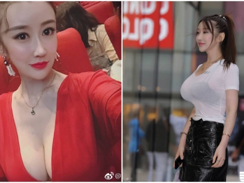 中國第一天然美胸～爆乳中路大開，走在路上「胸部好沈重喔」
