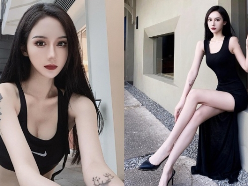 行走的腿精！23 歲潮妹 WENN 穿搭超暗黑  也不忘曬出美胸、神腿