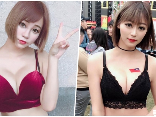 音樂祭驚見「火辣爆乳正妹」！超猛「內衣直接外穿」，還是火辣美術老師呢！