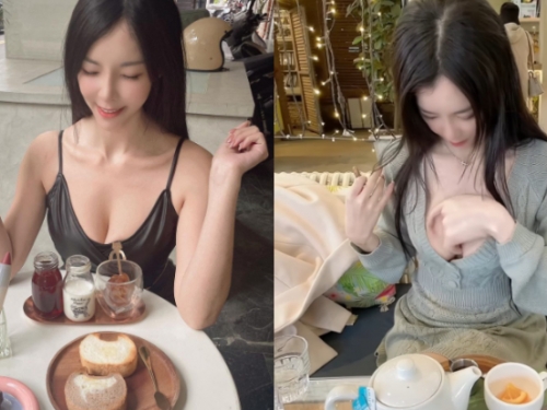 長腿正妹「羅莉」餅乾屑直落無底洞，「狂撥動的嫩乳短片」網友重複刷不停！