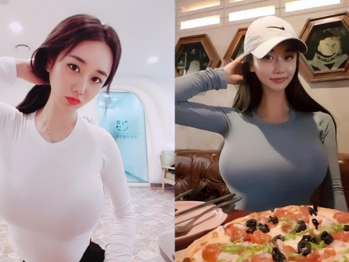 最強吃貨！爆乳韓妞「CANDY 💋」奶比頭大　「核彈級木瓜奶」兩隻手都無法掌握啊