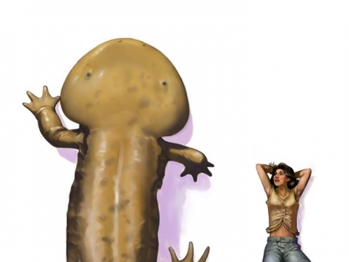 南極一億年前的“娃娃魚”，能一口咬死恐龍，比汽車還大