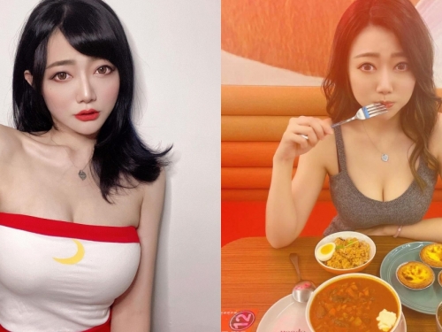 超兇猛小吃貨正妹！「32F巨乳」吸飽營養好豐滿，迷人電眼也讓人招架不住啊！