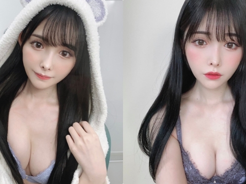 正妹女神「橋本有菜」爆乳熊熊裝太誘惑，「白嫩深溝」給粉絲好大誠意！