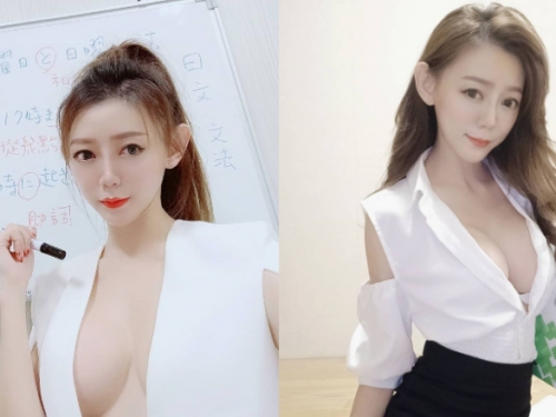 私勾以！全台最性感日文老師「長瀬昆妮」中路大開爆乳火辣教學