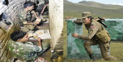 印度軍隊吃牲畜飼料：士兵各個骨瘦如柴，蒙古國女兵都可以一挑二