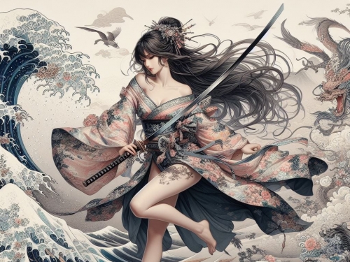 和風女劍客