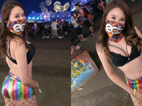 貴婦放假94不一樣！俞婷「火辣網襪」參加美國電音趴 歐美身形羨煞旁人～