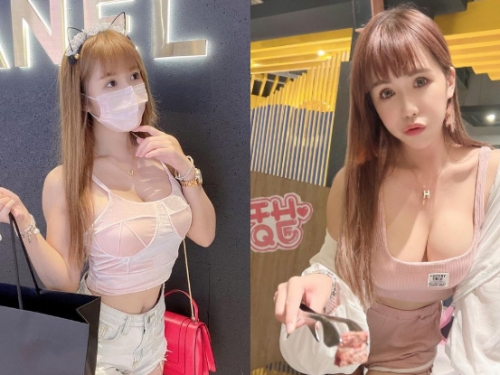 「甜心Q匠」專櫃前亮大車燈，「飽滿雪乳」召集飢渴眼光