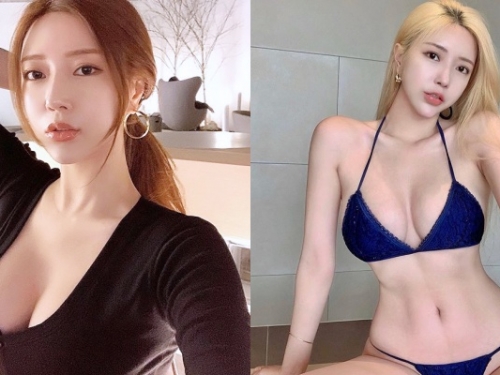天菜 Body 的最佳典範！「韓版郭雪芙」染金毛一樣辣翻天！比基尼大曬巨乳、纖腰