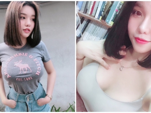 實在太重了只好放桌上休息，「台日混血正妹」楊甯身材過度火爆份量太驚人