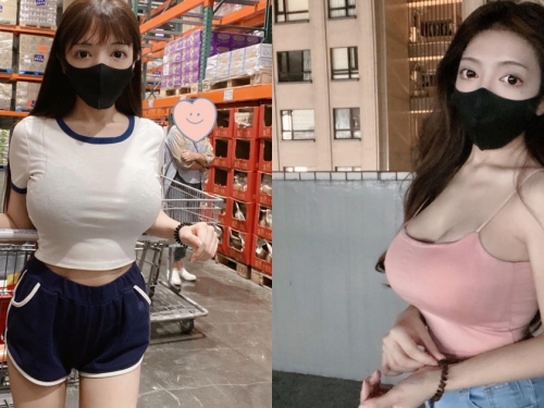 中和好市多出現「巨乳學生妹」，清純大眼+超兇猛曲線，網友大喊：太犯規！