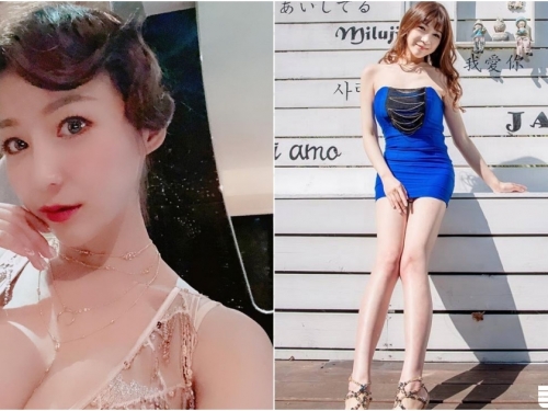 戀愛了！展場女神「恩齊兒」氣質甜美，小禮服下「發育良好」甜到你心裡～