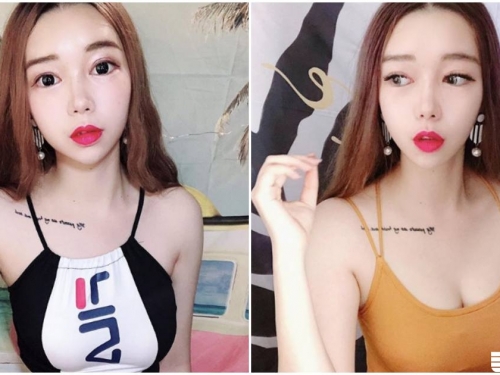 豐滿上圍！正妹「白嫩美乳」超挑逗，挖空裝露出性感纖腰！