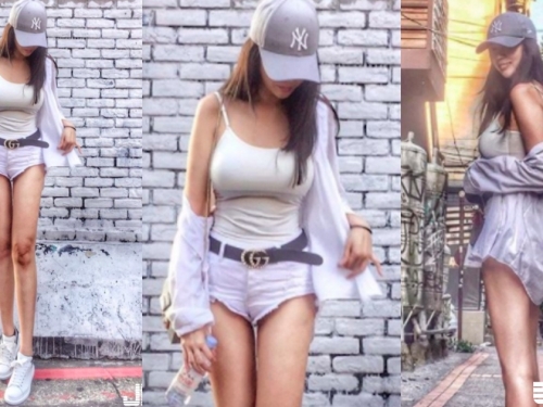 街頭驚見「長腿正妹」！九頭身長腿+「窒息爆乳」的天菜級組合，路人都看傻了眼！