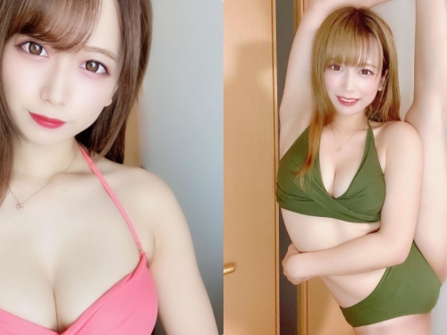超強一字馬！韻律體操女王「穿比基尼性感拉筋」，飽滿F奶實在太強大！