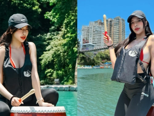 性感龍舟正妹鼓手爆乳擊鼓　熱血帶領隊員衝向終點！