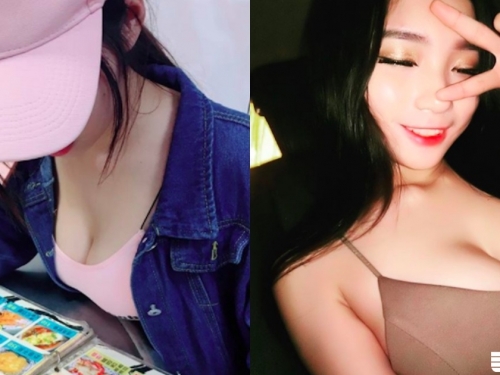 長輩上桌！冰店捕捉「爆乳正妹」好大方，自己吃冰也請大家眼睛吃冰淇淋！