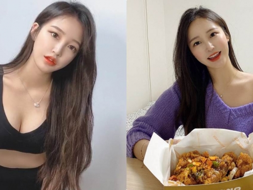 爆乳正妹「用餐造型太性感」，火辣曲線吸引粉絲衝餐廳了！
