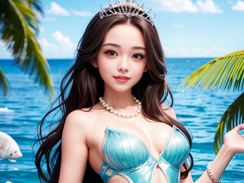 AI生成美女~【マーメイド】 美人魚