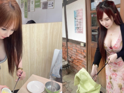 精靈系女孩「蔡粉粉」爆乳吃火鍋　頓時變成牛奶鍋口味！