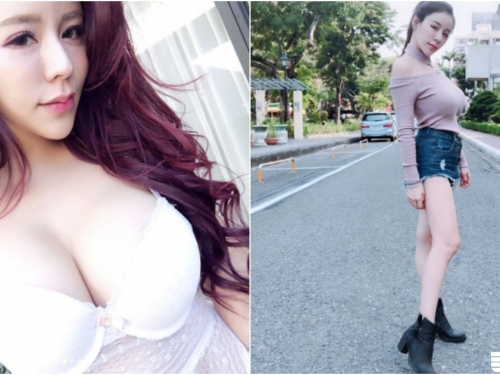 路上遇到「大奶熱褲正妹」！超火辣身材自備「草莓大福」好美味！不愧是美食甜心啊！