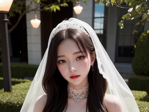 AI生成美女~傳統婚紗變性感內衣婚紗