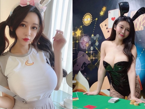 最正荷官！巨乳甜心「安希」化身爆乳兔女郎，網友瘋狂：這我all in ！
