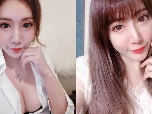 大眼E奶外拍正妹「簡優優」，襯衫太小「美乳直接蹦出」！