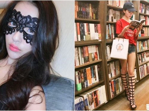 書店驚見「長腿辣妹」！超短熱褲秀美腿好驚人！連上半身都「份量十足」啊！