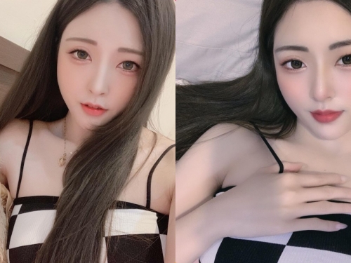 愛笑的甜美女孩「米兒Corn」，黑白棋盤格裝「曲線好辣」！