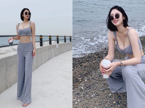 海邊「超正老闆娘」展現迷人長輩視角！極品顏值散發強大魅力