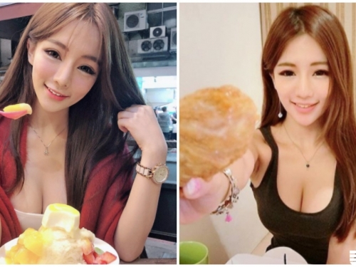 好養眼！正妹吃冰「深溝也出動」，「雪白美乳」看了立刻就融化啊！