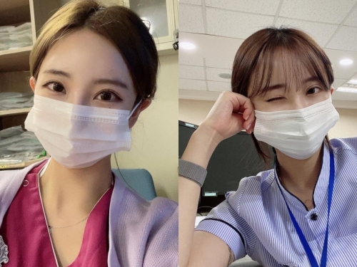 好有魅力的「高顏值大眼護理師」，「美乳＋精緻臉蛋」太誘人！