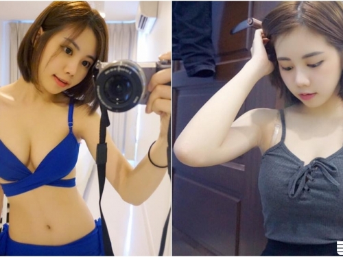 短髮大馬妹「衣服好撐」！胸前車頭燈「白又圓」真的好可愛！