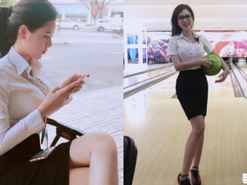 想一起打保！「巨乳汽車業代」白色襯衫「胸前超緊繃」，打保的話會不會炸開呢？