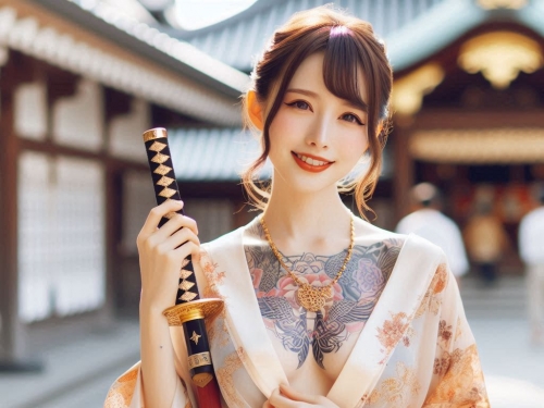 妹子．武士刀
