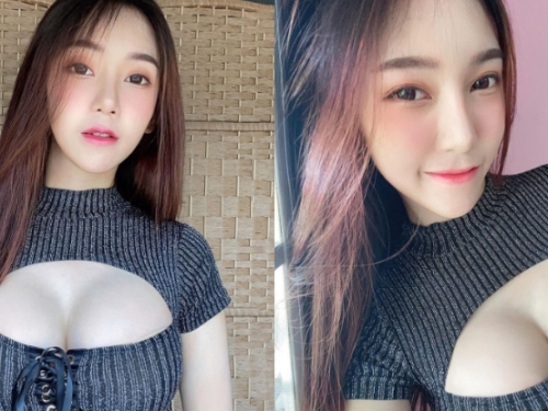 泰樂大奶奶！網紅正妹「Natphaphat R.」渾圓雪奶撐爆針織衣，完美球狀讓男粉發輝孝心！