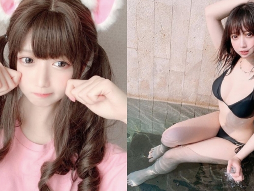 甜美雙馬尾萌妹「Yami」，娃娃臉外貌下「發育完全」，泳裝害人想一起下水啦！