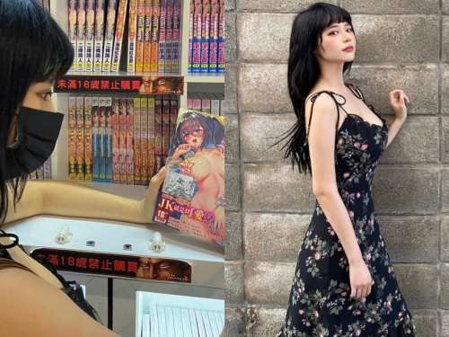 「巨乳細腰正妹」逛書店誤闖18禁專區，驚問網友：這本書名什麼意思
